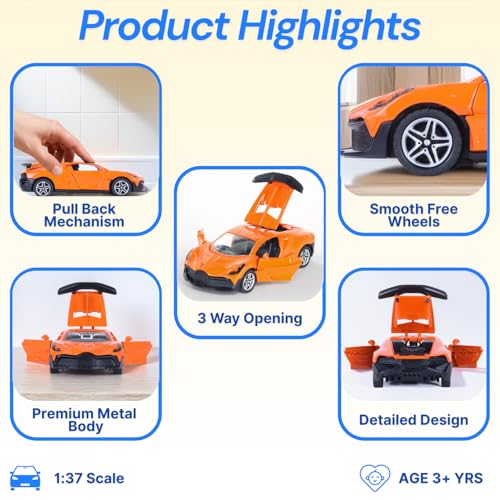 Metal Die-cast 1:37 Bug - Orange - Image 5