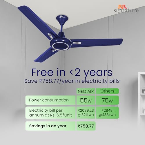 RR SIGNATURE NEOAIR DECO Ceiling Fan 1200 MM [OXFORD BLUE] - Image 7