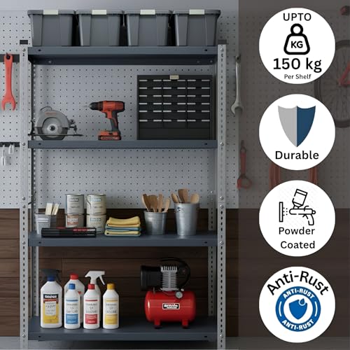 4-Shelf Adjustable Metal Storage Rack