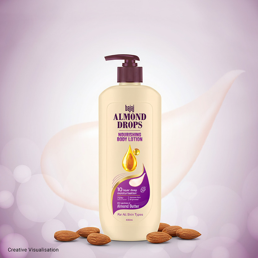 BAJAJ Almond Drops Nourishing Body Lotion with Almond Butter, 72 - Image 2