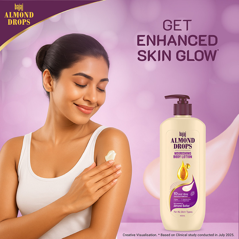 BAJAJ Almond Drops Nourishing Body Lotion with Almond Butter, 72 - Image 4