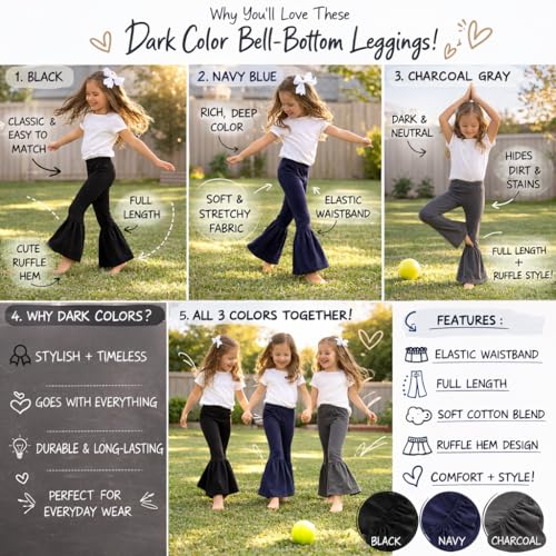 T2F Girls Flared Leggings Pack