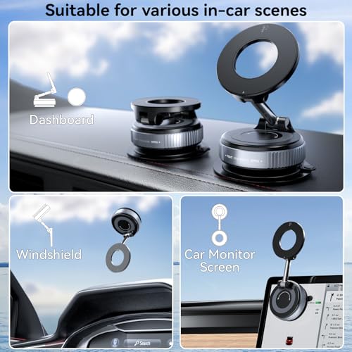 CloudValley Vacuum Magnetic Car Phone Mount for MagSafe - Image 2