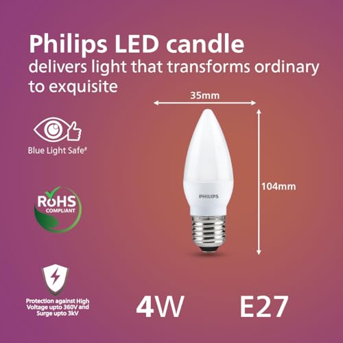 PHILIPS 4W LED Frosted Candle