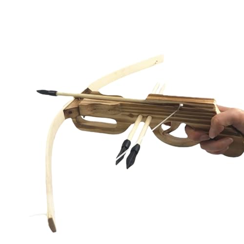 Wooden Crossbow with 3 Arrows
