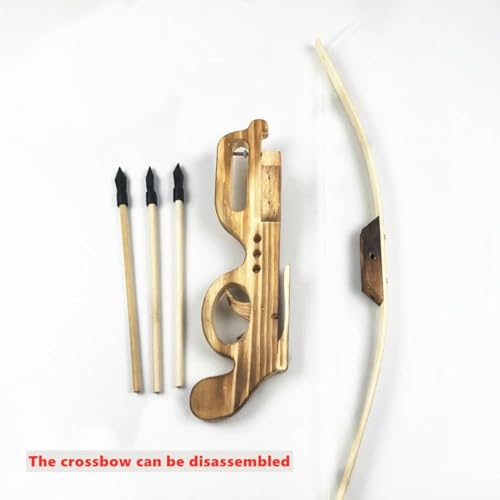 Wooden Crossbow with 3 Arrows