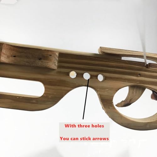 Wooden Crossbow with 3 Arrows