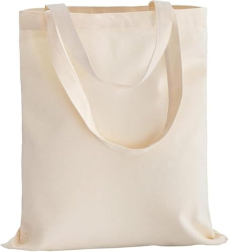 Canvas Tote Bag for Women, Plain Tote Bag for painting Reusable Multi-Purpose Cotton Bags for School/Gym/Shopping