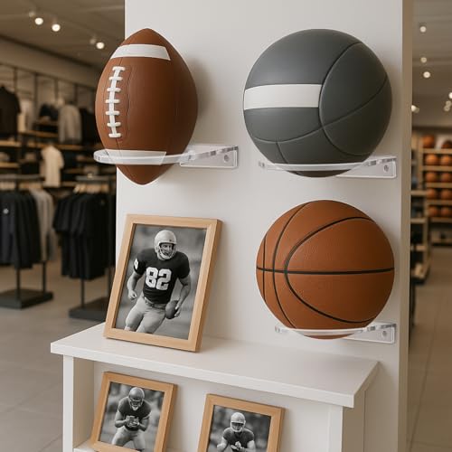 Basketball Wall Mount 2-Pack, Black