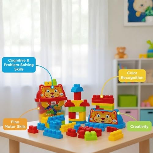 TOYTALES Blocks 24 Pieces Building Blocks Set for Kids, Multicolor - Image 5