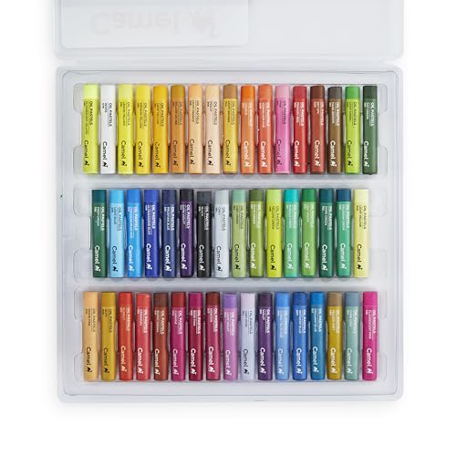 Camel Oil Pastel with Reusable Plastic Box - 50 Shades,Multicolor - Image 3