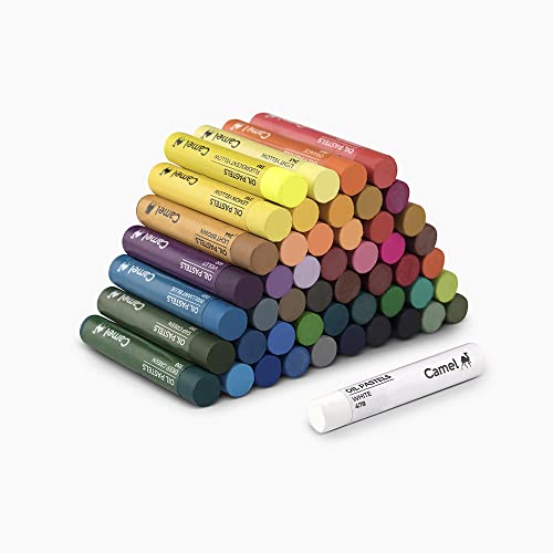 Camel Oil Pastel with Reusable Plastic Box - 50 Shades,Multicolor - Image 6