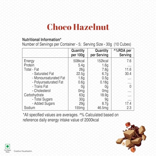 Unibic Wafer Qubz Hazelnut 240gm - Image 4