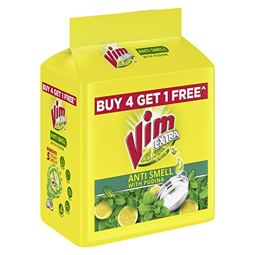 Vim Antismell Dishwash Bar with Pudina|| 190 g (Buy 4 Get 1 Free) - Image 4