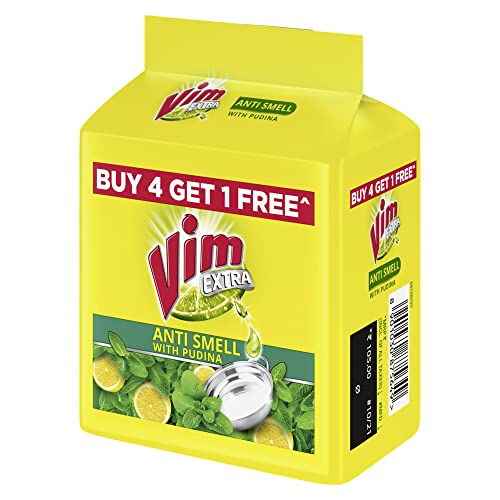 Vim Antismell Dishwash Bar with Pudina|| 190 g (Buy 4 Get 1 Free) - Image 7