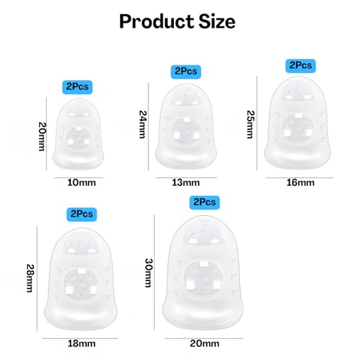 10 Pcs Silicone Guitar Finger