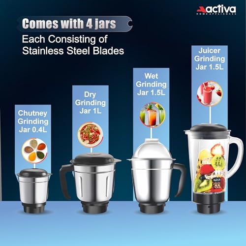 ACTIVA Megamix 1000W Mixer Grinder