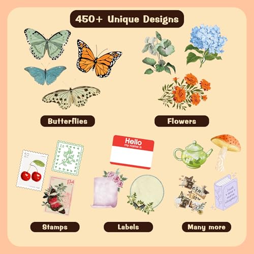 450 PCS Vintage Retro Journal
