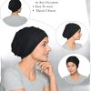 The Headscarves Bamboo Viscose Solid Seams Slouchy Snood Cap for Women - Image 5