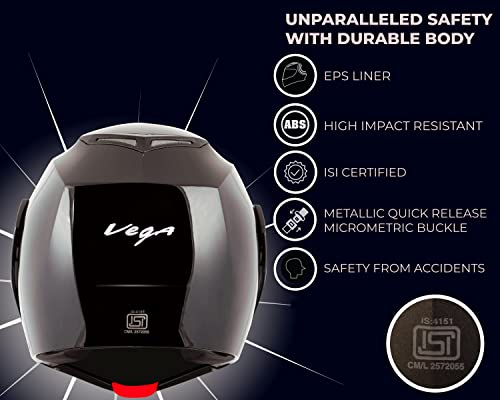 Vega Crux Dx Black Helmet-L - Image 4