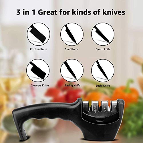 Manual 3-Stage Knife Sharpener Tool