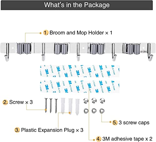 Mop and Broom Holder Wall
