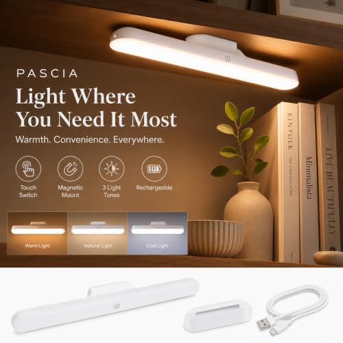PASCIA LED Magnetic USB Rechargeable Light Bar White - Image 4