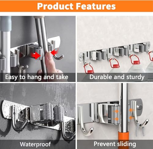 Mop and Broom Holder Wall