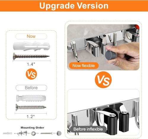 Mop and Broom Holder Wall