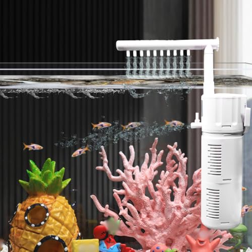 Buraq Pets Fountain Aquarium Filter 1000L/H for 1.5-2.5 Ft Tanks