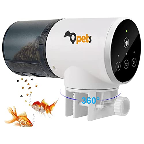 Qpets® 3 Way Automatic Fish Feeder for Aquarium Timer Turtle Food Fish