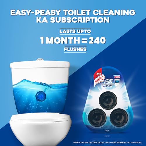 Harpic Flushmatic - Marine 150 gm | In-Cistern Toilet Cleaner Blocks - Image 4