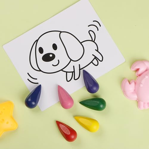 Luxor Doodles Child Grip Plastic Crayons 6's, Pack of 2 - Image 2