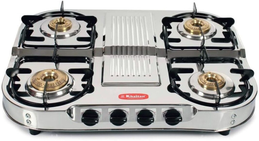 CELLO Black Pearl 4 Burner Toughened Glass Top Gas Stove, Brass B - Image 6
