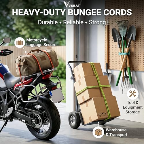 Bungee Cords with Hooks, Heavy