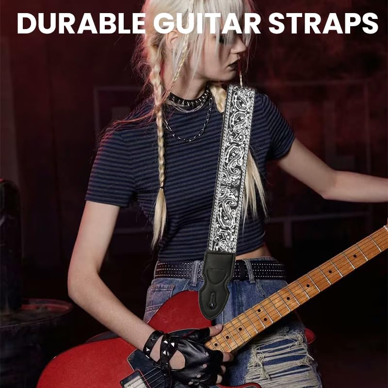 HASTHIP Guitar Strap 85-140cm Adjustable Boho for Electric Acoustic - Image 5