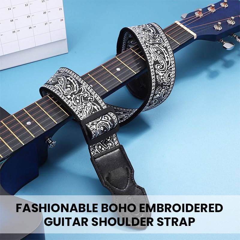 HASTHIP Guitar Strap 85-140cm Adjustable Boho for Electric Acoustic - Image 6