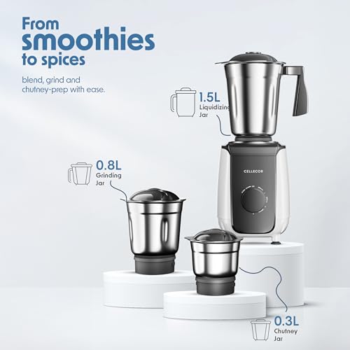 CELLECOR CMG60WH Mixer Grinder 600W