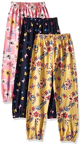 T2F Girl's Cotton Regular Fit Printed Track Pant (Pack of 3)
