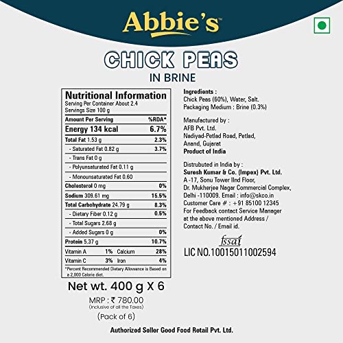 Abbie's Chick Peas 2400 g