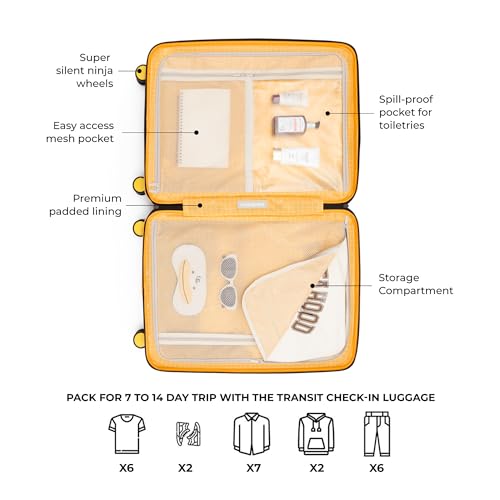 MOKOBARA Transit Check-in Trolley Bag 64cm 65L Black & Yellow - Image 6