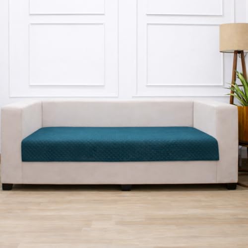 STITCHNEST 1 Seater Quilted Velvet