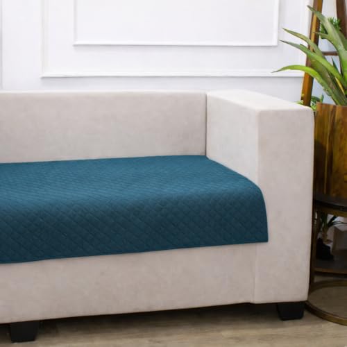 STITCHNEST 1 Seater Quilted Velvet
