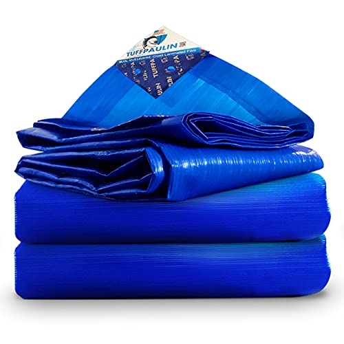 TUFFPAULIN 15 x 12 Ft 90 GSM Blue Waterproof Tirpal