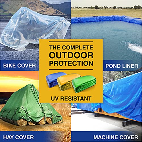 TUFFPAULIN 15 x 12 Ft 90 GSM Blue Waterproof Tirpal - Image 4