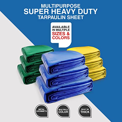 TUFFPAULIN 15 x 12 Ft 90 GSM Blue Waterproof Tirpal - Image 5