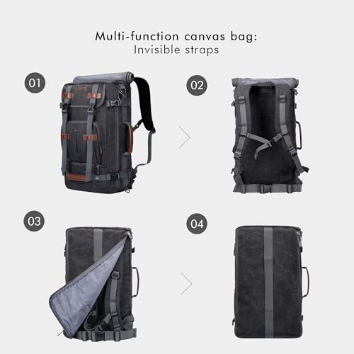 WITZMAN Canvas Backpack for Man