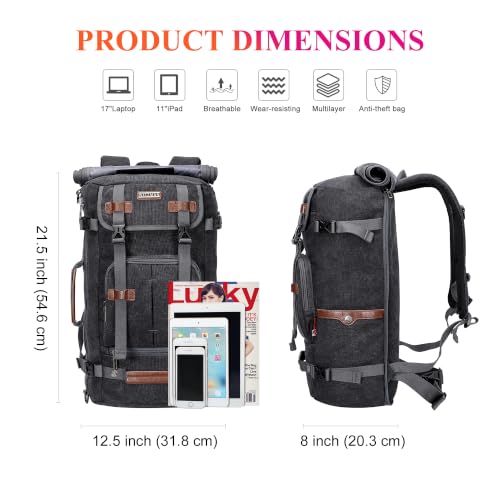 WITZMAN Canvas Backpack for Man