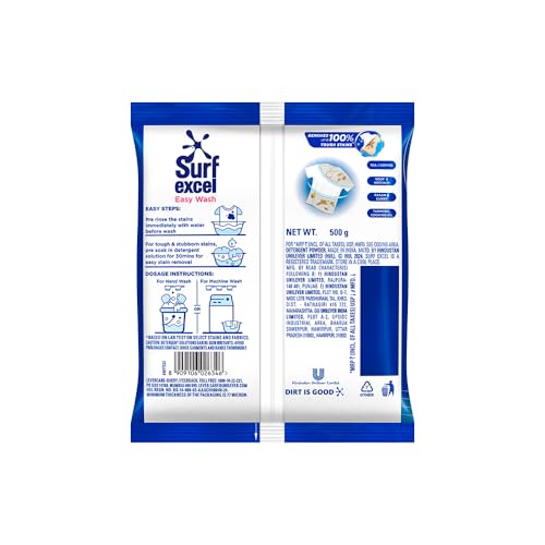 Surf Excel Easy Wash Detergent Powder - 500 g - Image 3