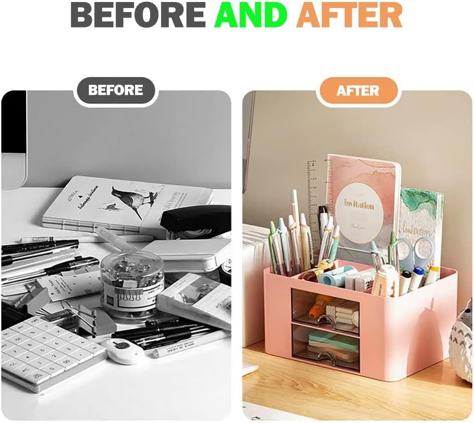 UCRAVO Office Desk Plastic Organizer